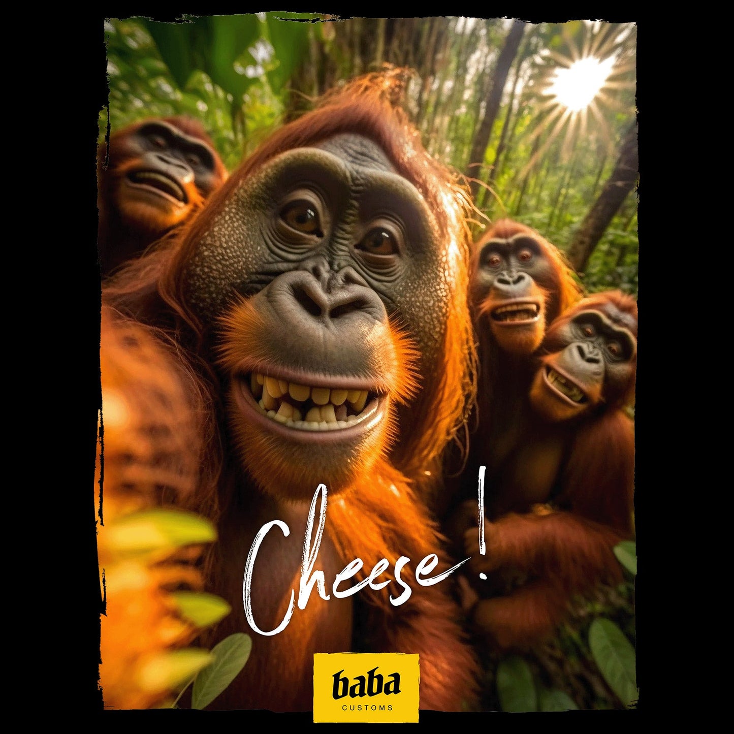 Organic T-Shirt »Cheese! Orang Utan« unisex - Baba Customs®