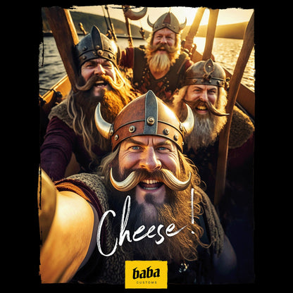 Organic T-Shirt »Cheese! Vikings« unisex - Baba Customs®