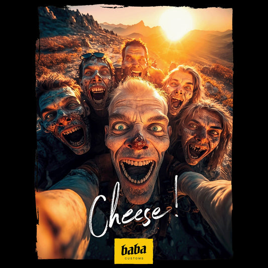 Organic T-Shirt »Cheese! Zombies« unisex - Baba Customs®